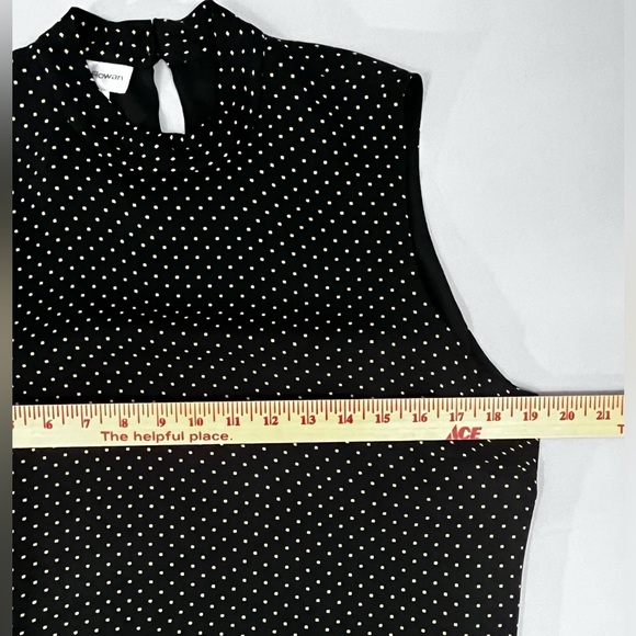 Rena Rowan 100% SILK Matching Set Blouse & Maxi Skirt Black With Square Dots 14 - Picture 6 of 8